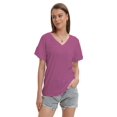 thumbnail image 3 of Womens T Shirts Short Sleeve V-Neck Shirts Cute Fit Summer Casual Tee Tops, 3 of 6