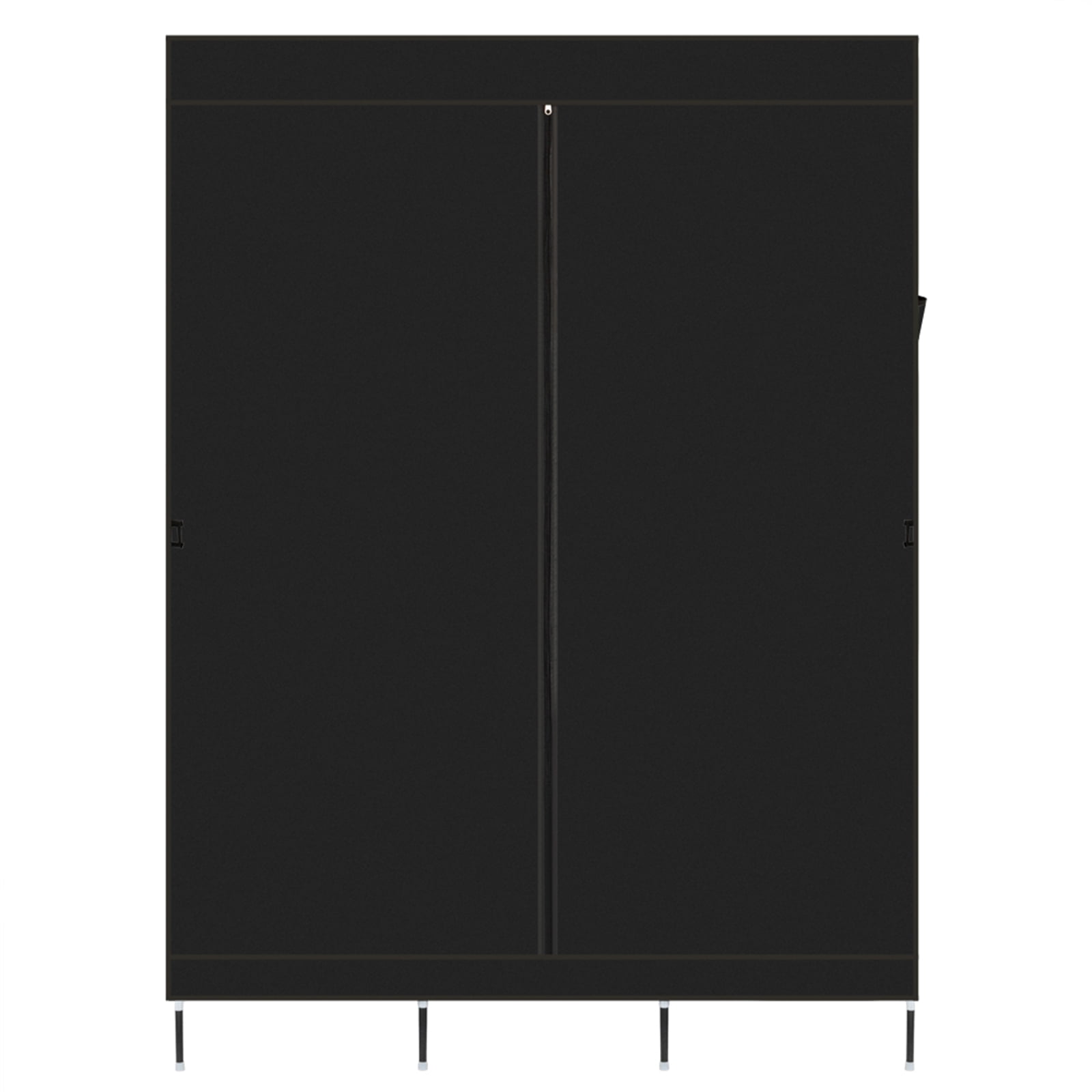 71" Closet Wardrobe Clothes Rack Portable Storage Organizer with Shelf, Black