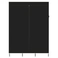thumbnail image 6 of Canddidliike 71" Portable Fabric Wardrobe, Clothes Closet Storage Organizer with Compartments and Rods, Black, 6 of 9