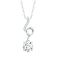 thumbnail image 2 of Rosec Jewels Lab Created Diamond Drop Pendant for Women - 0.9 Carat - Minimalist Necklace (EF-VS Grade), 925 Sterling Silver, 2 of 6