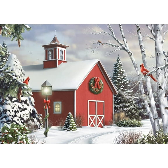 Vermont Christmas Company As Winter Calls Boxed Christmas Cards - 15 Cards & 16 Foil Lined Envelopes