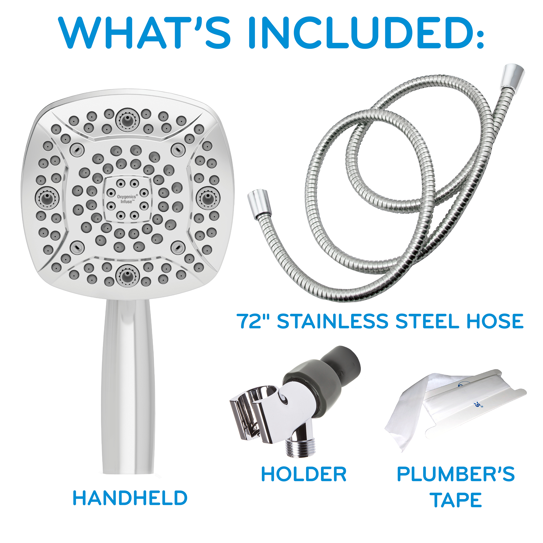 Oxygenics Infuse 7-Setting Chrome Handheld Shower Head