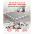 thumbnail image 4 of Heavy Duty Queen Size Box Spring Bed Frame, 3500 lbs Support, Metal Frame with Washable Cloth, 5” Mattress Base, Space Saving Design, 4 of 6