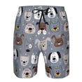 thumbnail image 4 of Yiaed Cute Dog Faces Print Men's Swim Trunks with Lining Quick Dry Sports Shorts Beach Shorts Boardshorts-X-Large, 4 of 5