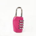 thumbnail image 1 of Scienceny Office 4-digit Combination Lock Camping Business Locker Trip Accessories Suitcase Luggage Security Gate Door Resettable Padlock Herramientas y ferretería Rosa roja, 1 of 6