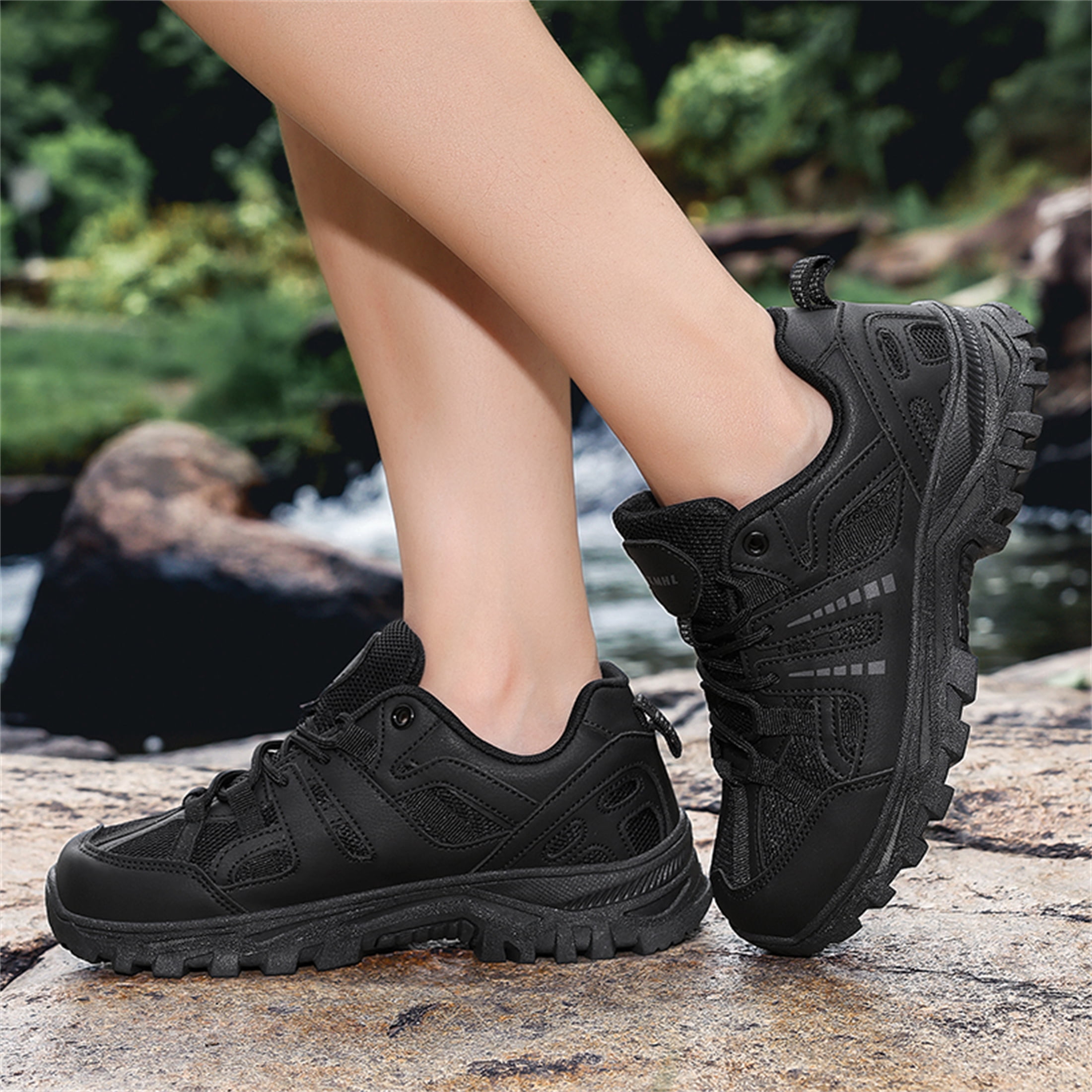 YOURDIARY Men Women Breathable Hiking Shoes Durable Non-Slip Trail Sneakers for Camping Hiking