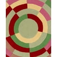 thumbnail image 3 of Premium Circular Handmade Rug with Striped Patterns made with 100% New Zealand Wool Best Suites in your Living Room, 3 of 4