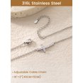 thumbnail image 6 of KeyStyle Zircon Cross Necklace for Women Dainty Sidways Cross Pendant Faith Jewelry Christian Christmas Graduation Gifts, 6 of 10