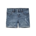 thumbnail image 4 of Justice Girls Mini Mom Destroyed Denim Shorts, Sizes 6-14, Slim & Plus, 4 of 5