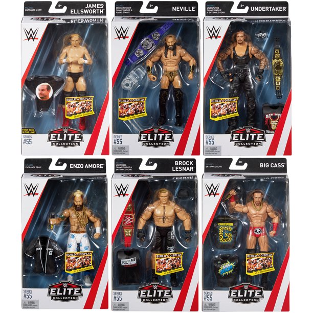 Wwe Elite 55 Complete Set Of 6 Toy Wrestling Action Figures Walmart Com Walmart Com
