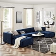thumbnail image 3 of Conjure Channel Tufted Performance Velvet 6-Piece Sectional-EEI-5768-BLK-COG, 3 of 17