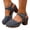 Blue, variant on Heeled Sandals for Women 2026 Fashion Studded Closed Round Toe Chunky Pumps Shoes Ankle Strap Dressy Wedding Party Footwear Black Size 7.5
