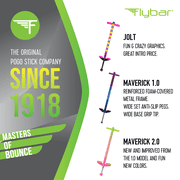 Flybar Foam Maverick Pogo Stick for Kids Ages 5+, Weights 40 to 80 Pounds by The Original Pogo Stick Company , Black/Silver