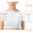 thumbnail image 5 of Girls Cotton Bralette for Teens & Tweens - Wire-Free Seamless Comfort Bra, Soft Training & Sleep Lounge Bra, Pink,Size XL, 5 of 5