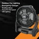 thumbnail image 4 of M Buder Ventilador de Camping Al Aire Libre Portátil Recargable con Linterna LED 10400mAh Batería, Rotación 90 Grados para Viajes y Oficina (Negro), 4 of 9
