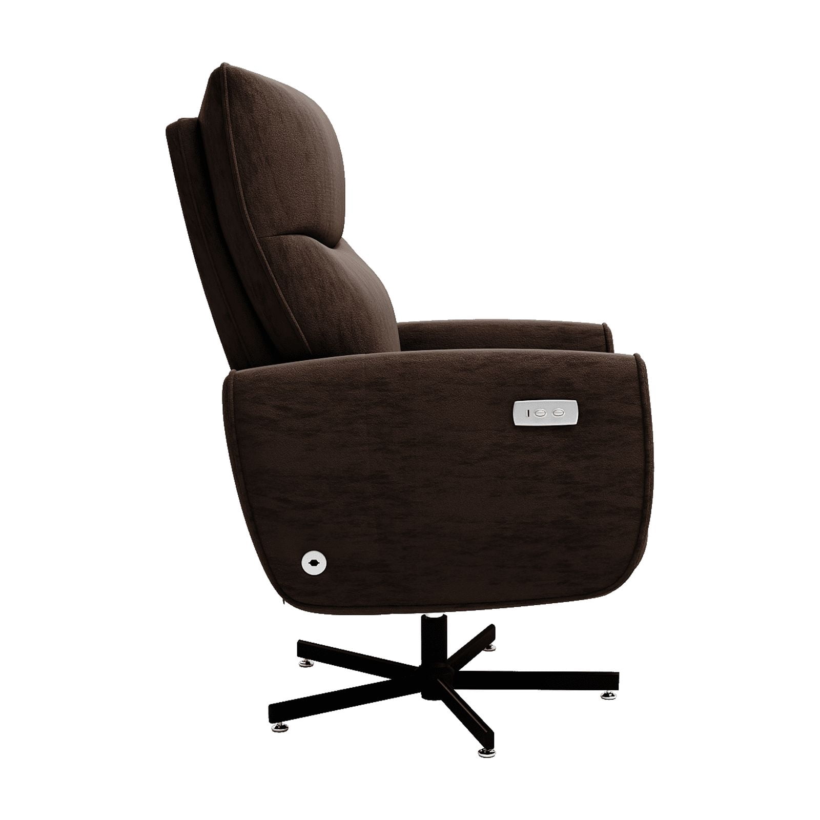 Power Swivel Recliner Chair with USB & Type-C Charging, Electric Reclining Rocker with 360° Swivel, Velvet Upholstered Accent Chair for Living Room, Coffee
