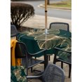 thumbnail image 5 of Outdoor Tablecloth with Umbrella Hole for Patio/Picnic/Party/Camping, Monstera Leaf Waterproof Table Cloth Square Cover Washable, Modern Tropical Green Plants Minimalism (54"x 54"), 5 of 9