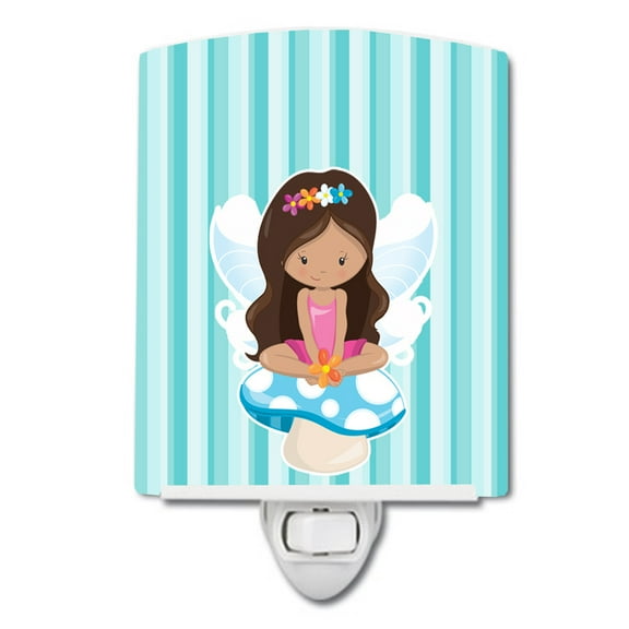 Fairy on Mushroom Ceramic Night Light