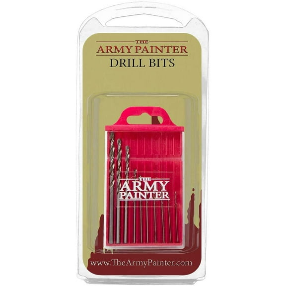 The Army Painter Drill Bit Set - 10 Small Drill Bits for Pin Vise Hand Drill - Wargamers Micro Drill Bit Set for Miniatures- Mini Twist Drill Bits