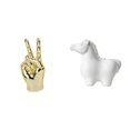 thumbnail image 1 of Escultura De Porcelana Con Gesto De Mano, Figura De Caballo, Estatua Creativa De Animal, Decoración Para Sala De Estar, Oficina, Armario, Estante, Chimenea, Adorno De Mesa., 1 of 8