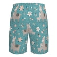 thumbnail image 6 of Naloa Teal Mama Llama Men's Beach Shorts, Surfing shorts, Swim trunks, Quick Dry Swim Trunks for Surfing Beach Fun - Large, 6 of 9