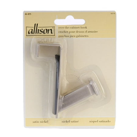 Allison Over-The-Cabinet Hook, Satin Nickel