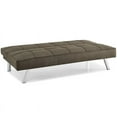 thumbnail image 4 of Hawthorne Collections Tufted Convertible Sleeper Sofa in Java, 4 of 6