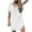 White, variant on 2024 Swimsuit Coverup for Women Short Sleeve Plus Size Coverup Lace Crochet V Neck Bathing Suit Beach Swimwear Cover Up Dress White 4XL