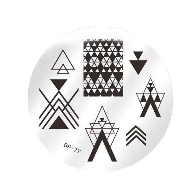 fastboy Nail Art Stamping Plates Templates Stamp Plate Round Nail Manicure DIY Set Tool Flower Pattern