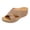 Khaki, variant on Women's Orthotic Wedge Slippers Arch Support Breathable Walking Sandals Cross Straps Summer Comfortable Cushion Slip on Slides Brown Size 9.5