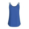 thumbnail image 3 of Workout Tops for Women Women Tank Top Casual Summer Print Tops 2024 Fashion Spaghetti Strap Sleeveless V Neck Solid Color Shirts, 3 of 4