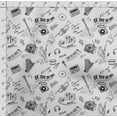 thumbnail image 4 of Soimoi Musical Instruments Print, Silk Fabric, Decor Sewing Fabric by The Yard 42 Inch Wide,Decorative Fabric for Shirts Suits Ties, White & Black, 4 of 5