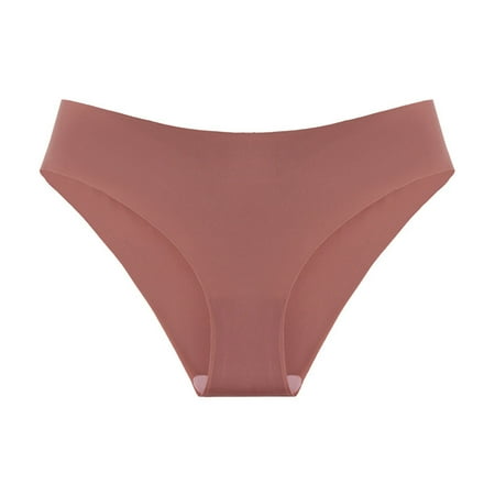 

Tummy Control Underwear Hot Panty Yoga String Thongs Solid Nylon Ice Silk Lingerie for Women Gold M