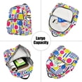 thumbnail image 5 of FORMRS Mini Backpack Purse for Women Travel Daypack Casual Shoulder Bag, Red Retro Shapes, 5 of 7
