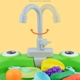 thumbnail image 4 of Cute Frogs Electric Wash Toy Sink Circulating Water Wash Fruit Vegetable Children Pretend Play Simulation Kitchen Toys For Girls, 4 of 6