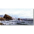 thumbnail image 1 of Ceramic Tile Mural-Alfred Bricher Waterfront Painting 54. 25.5" w x 12.75" h using (18) 4.25 x 4.25 ceramic tiles, 1 of 3