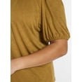 thumbnail image 4 of Terra & Sky Women's Plus Puff Sleeve Top, Sizes 0X-5X, 4 of 5