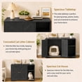 thumbnail image 6 of Modern Hidden Cat Litter Box Enclosure Cabinet with Dog-Proof Shelf & Power Outlet – Fits Most Automatic Self-Cleaning Litter Boxes, Side Table for Living Room, 6 of 8