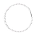 thumbnail image 3 of Collar de perlas simuladas, redondo, liso, de una sola capa, elegante collar de perlas de imitación para mujeres y hombres, 13,8 de largo, 3 of 12