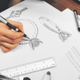 thumbnail image 4 of 3pcs 15cm Clear Plastic Rulers 6 Inch Metric and Imperial Ruler Shatterproof Transparent Straight Ruler Flexible Measuring Ruler Tool for School Office, 4 of 7
