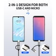 thumbnail image 2 of USB-C Micro USB Male to USB Female Adapter (2in1) Type C OTG 3.0 Cable for iPhone 15 16 Pro Max Macbook for Apple Thunderbolt Converter for iPad Adaptor Flash Drive Compatible for Samsung S25 Android, 2 of 7
