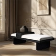 thumbnail image 2 of Meridian Furniture Arlington Cream Chenille Fabric Bench, 2 of 17