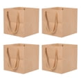 thumbnail image 1 of KAKOWELY 4 bolsas de regalo de papel kraft para alimentos, con asa, para pan, 1 of 4