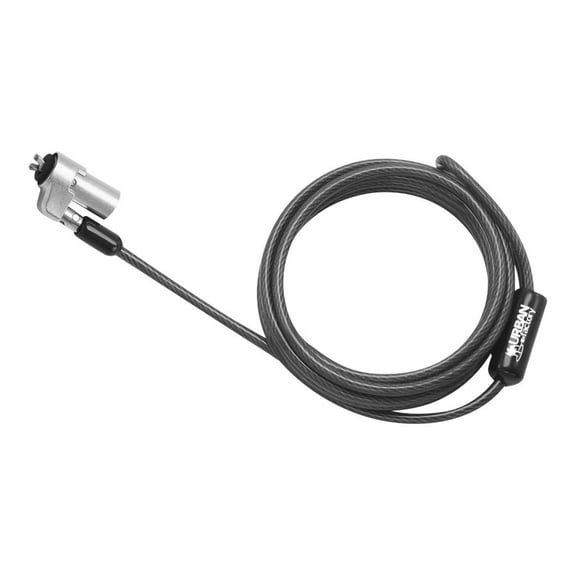 Urban Factory Noble Wedge Push to Lock Security Cable w/ Pass Key Black CRS95UF