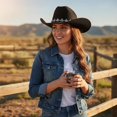 thumbnail image 7 of Slccxzc Vintage Western Cowboy Hat with Crown Decoration, Wide Brim Country Concert Headwear, 7 of 7