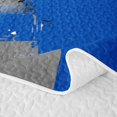 thumbnail image 5 of Erosebridal Ombre Blue Gray Bed Spread Queen, Abstract Oil Painting Queen Coverlet Set, Gray Reversible 3 Pieces 1 Quilt and 2 Pillowcases, 5 of 7