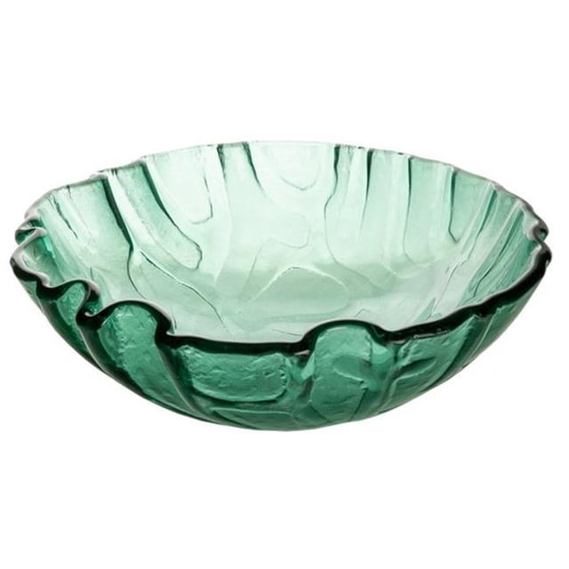 Eden Bath EB-GS53 Green Free form Wave Glass Vessel Sink