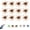 Brown, variant on 12/24 Pack Sea Urchin Bait, Soft Plastic Fishing Lure, Realistic Fuzzy Dice Fishing Lure with Reflective Stars, Artificial Worm Bait for Bass,Drop Shot,Finesse,Slow Sinking