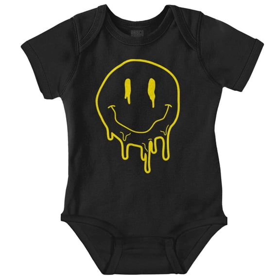 Melting Dripping Happy Face Smile Romper Boys or Girls Infant Baby Brisco Brands NB