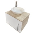 thumbnail image 3 of Gabinete Flotante para Baño con Llave Monomando Y Ovalín (Blanco/Encino Polar) DECOMOBIL GABINETE DE ALMACENIMIENTO, 3 of 5